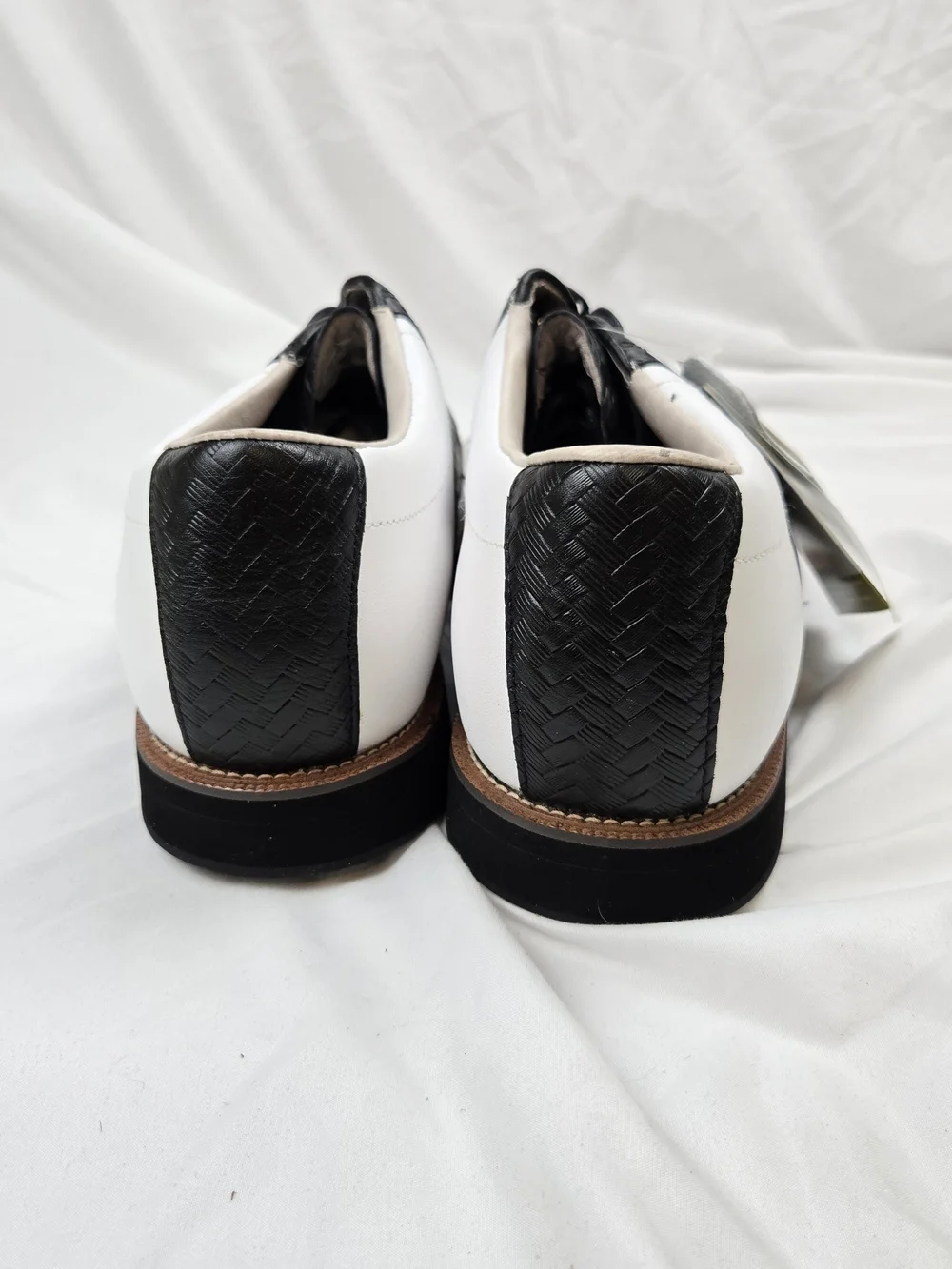 Dunlop M7900CK Men's Golf Shoes Black White Saddle Spikes NWT Size 12